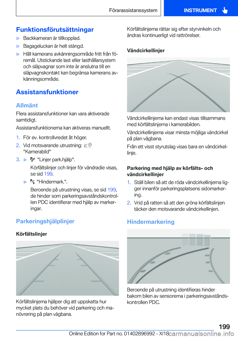 BMW Z4 2019  InstruktionsbÖcker (in Swedish) �F�u�n�k�t�i�o�n�s�f�