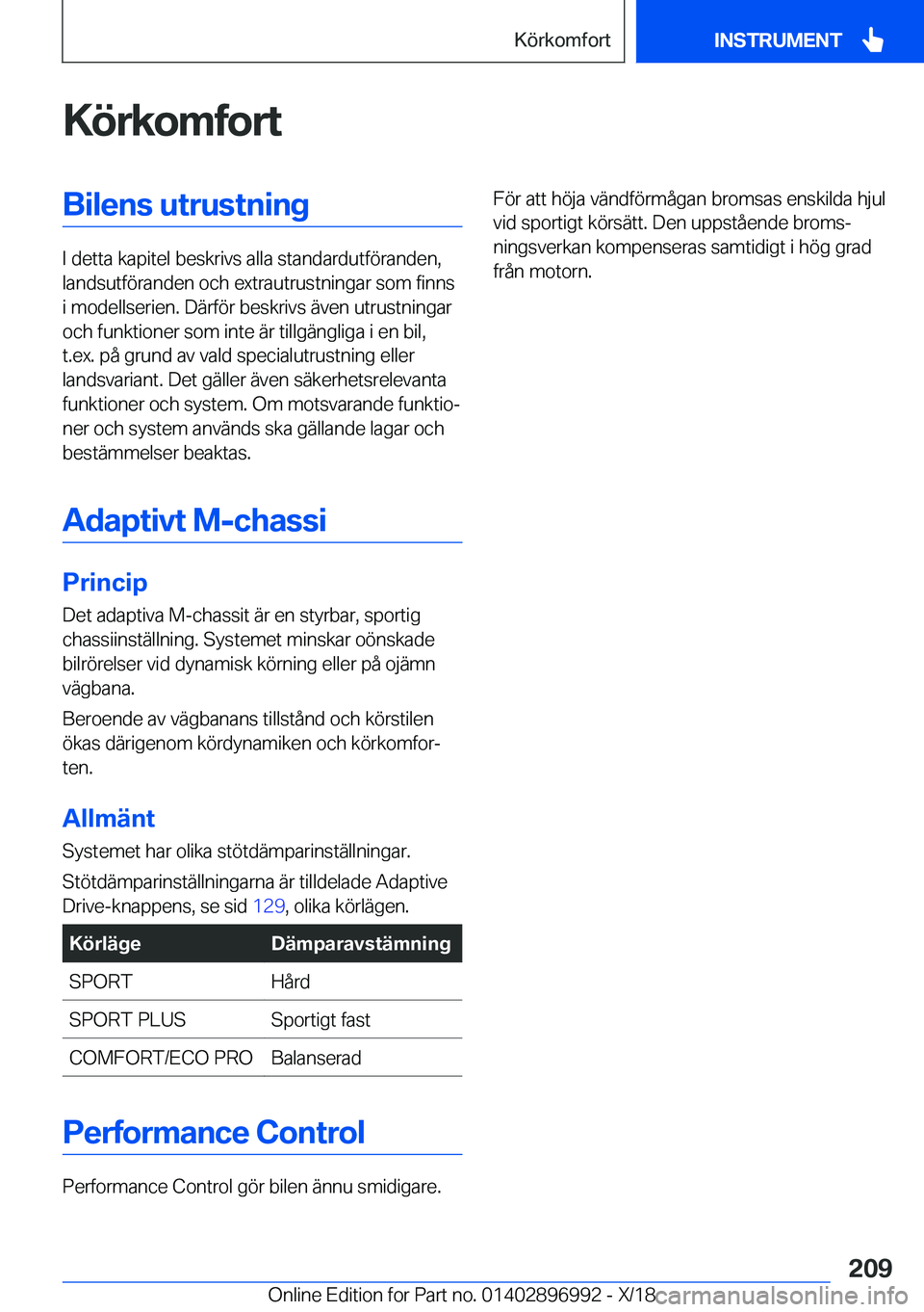 BMW Z4 2019  InstruktionsbÖcker (in Swedish) �K�