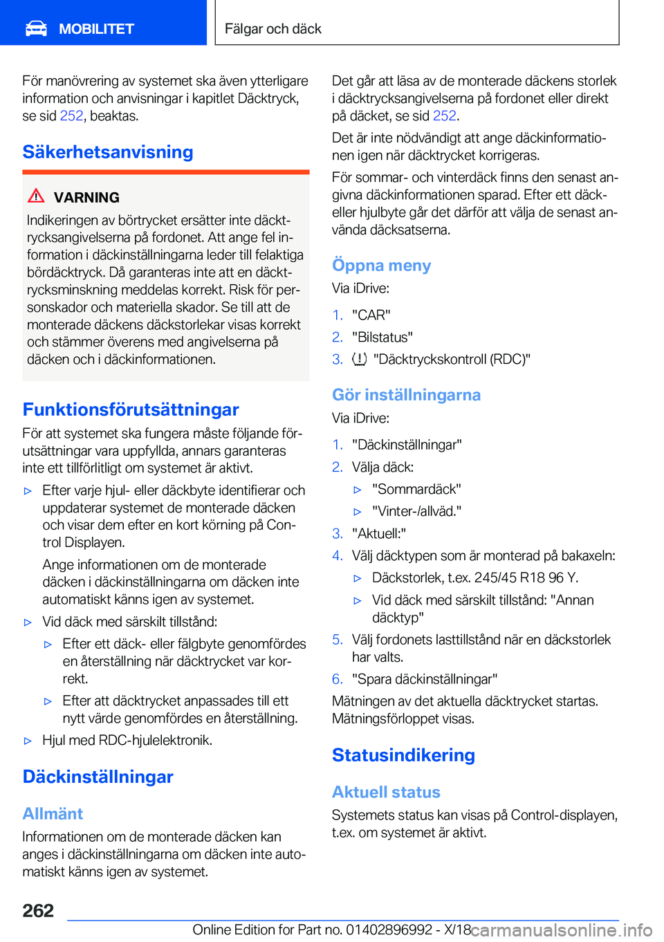 BMW Z4 2019  InstruktionsbÖcker (in Swedish) �F�