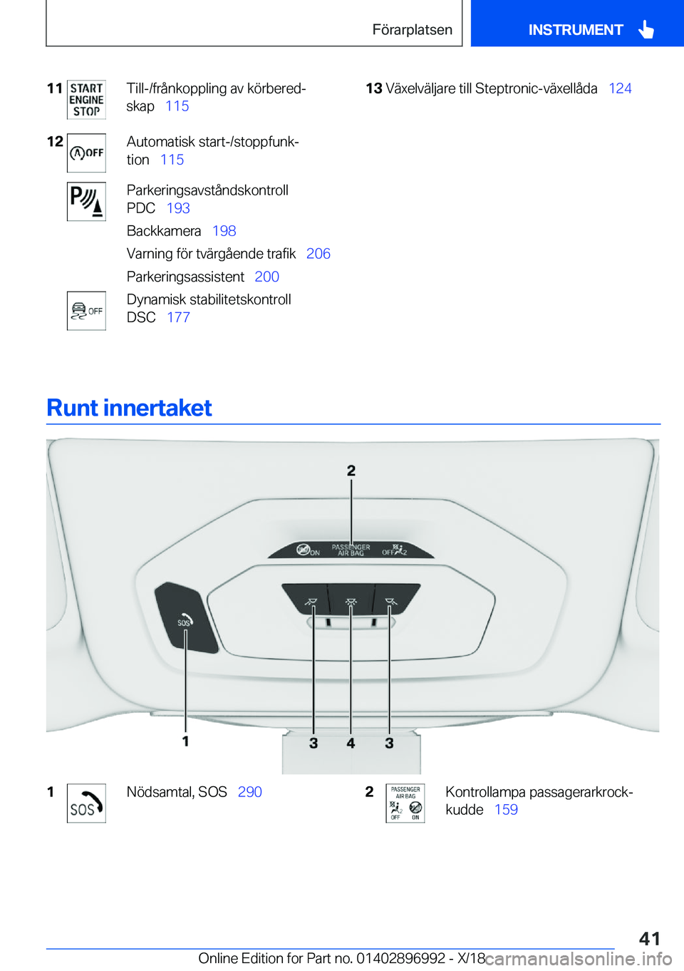 BMW Z4 2019  InstruktionsbÖcker (in Swedish) �1�1�T�i�l�l�-�/�f�r�å�n�k�o�p�p�l�i�n�g��a�v��k�