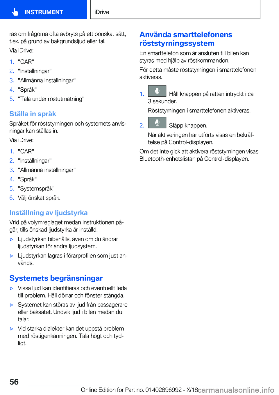 BMW Z4 2019  InstruktionsbÖcker (in Swedish) �r�a�s��o�m��f�r�å�g�o�r�n�a��o�f�t�a��a�v�b�r�y�t�s��p�å��e�t�t��o�