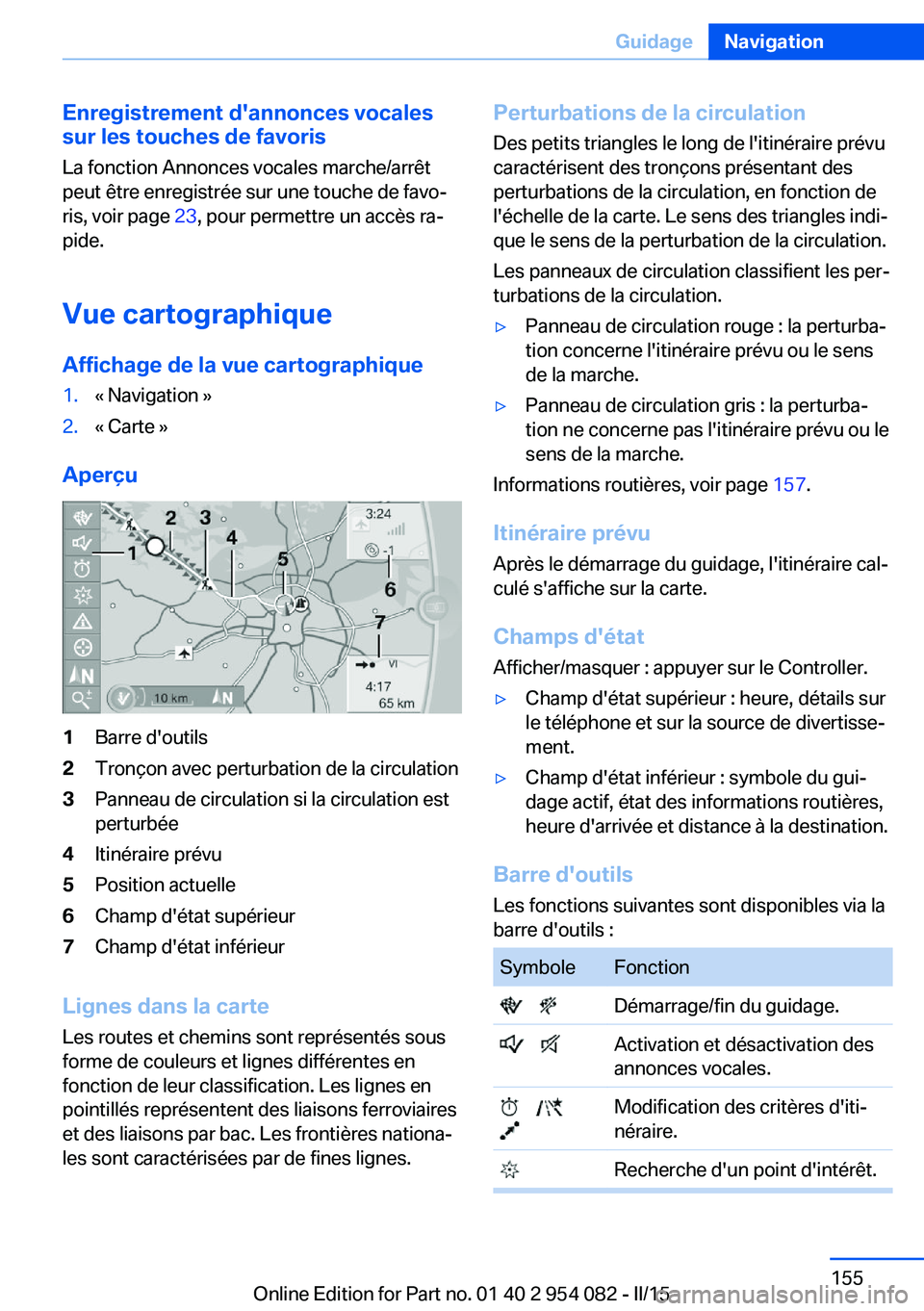 BMW Z4 2016 Notices Demploi (in French) Enregistrement d'annonces vocales
sur les touches de favoris
La fonction Annonces vocales marche/arrêt
peut être enregistrée sur une touche de favo‐
ris, voir page 23, pour permettre un acc BMW Z4 2016 Notices Demploi (in French) Enregistrement d'annonces vocales
sur les touches de favoris
La fonction Annonces vocales marche/arrêt
peut être enregistrée sur une touche de favo‐
ris, voir page 23, pour permettre un acc