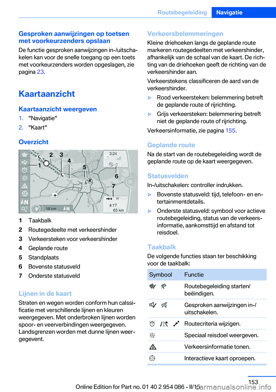 BMW Z4 2016 Instructieboekjes (in Dutch) Gesproken aanwijzingen op toetsen
met voorkeurzenders opslaan
De functie gesproken aanwijzingen in-/uitscha‐
kelen kan voor de snelle toegang op een toets
met voorkeurzenders worden opgeslagen, zie
BMW Z4 2016 Instructieboekjes (in Dutch) Gesproken aanwijzingen op toetsen
met voorkeurzenders opslaan
De functie gesproken aanwijzingen in-/uitscha‐
kelen kan voor de snelle toegang op een toets
met voorkeurzenders worden opgeslagen, zie