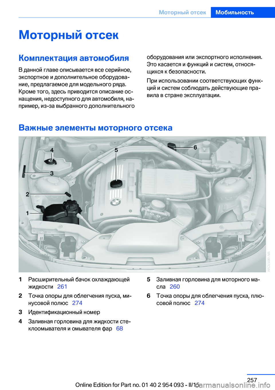 BMW Z4 2016  Руково Моторный отсекКомплектация автомобиля
В данной главе описывается все серийное,
экспортное и дополнительное
