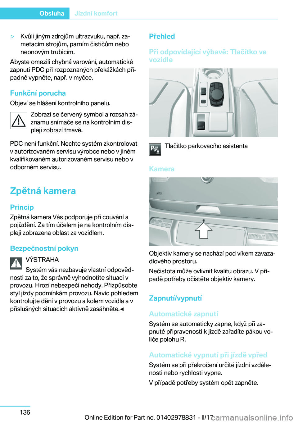 BMW I3 2017  Návod na použití (in Czech) y�K�v 0�l�i� �j�i�n�