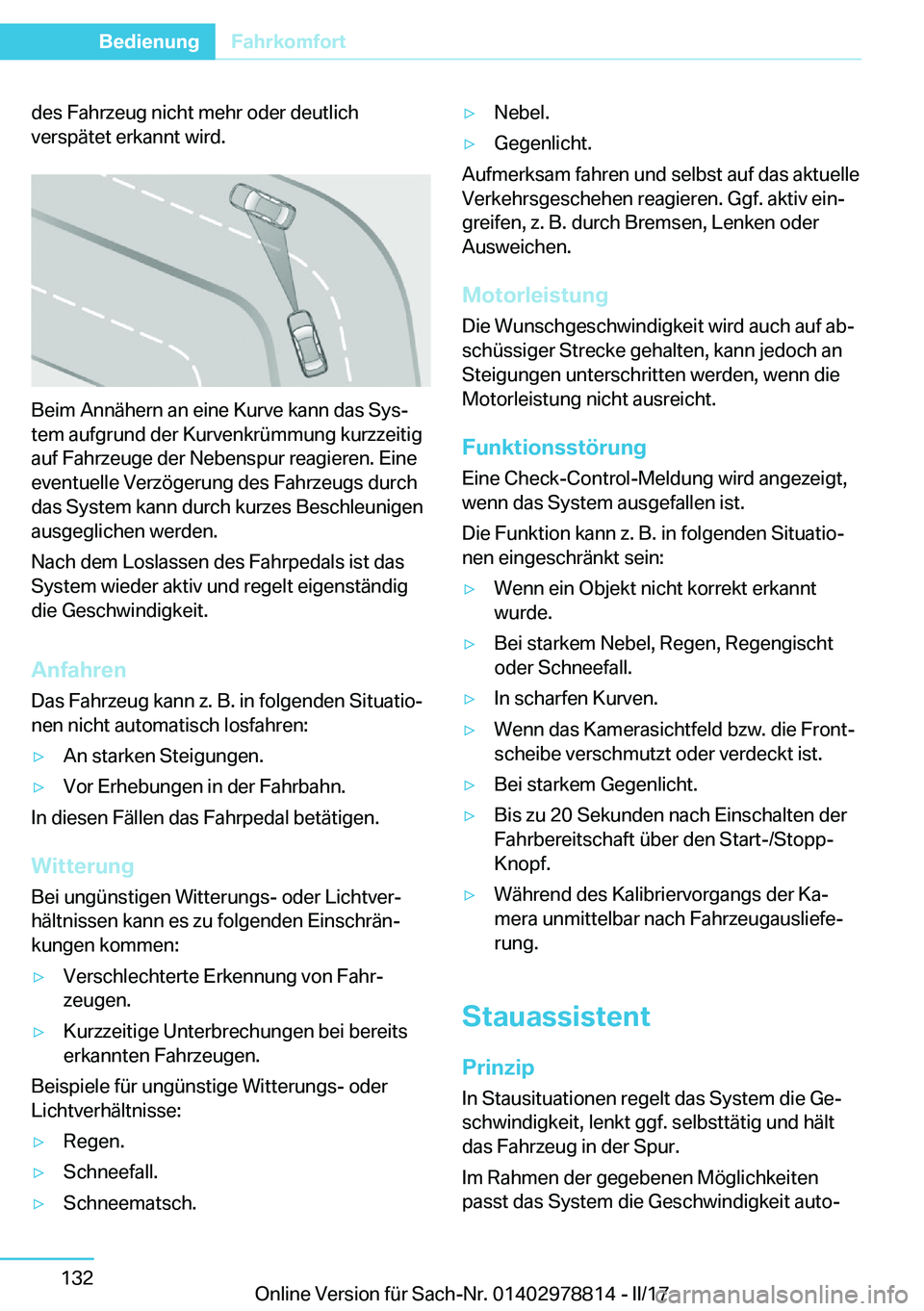 BMW I3 2017  Betriebsanleitungen (in German) �d�e�s� �F�a�h�r�z�e�u�g� �n�i�c�h�t� �m�e�h�r� �o�d�e�r� �d�e�u�t�l�i�c�h
�v�e�r�s�p�