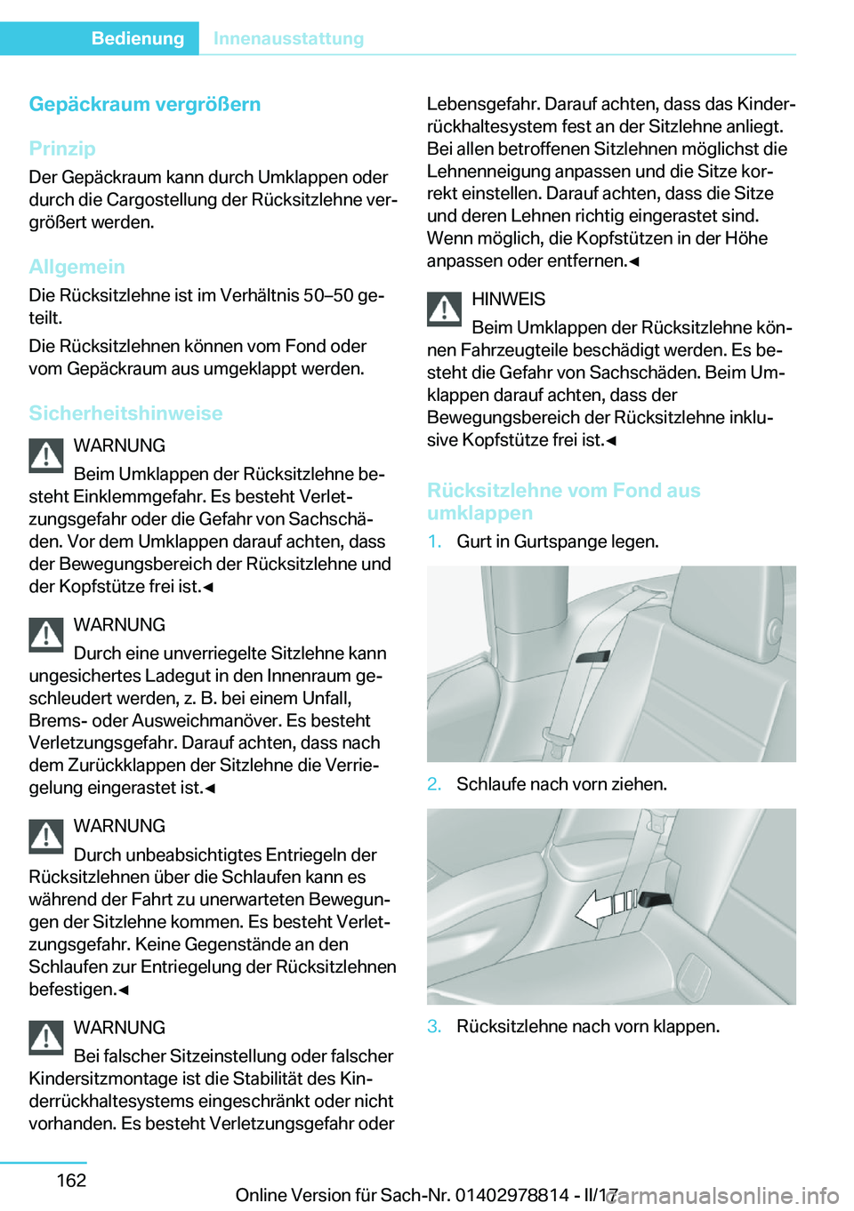 BMW I3 2017  Betriebsanleitungen (in German) �G�e�p�