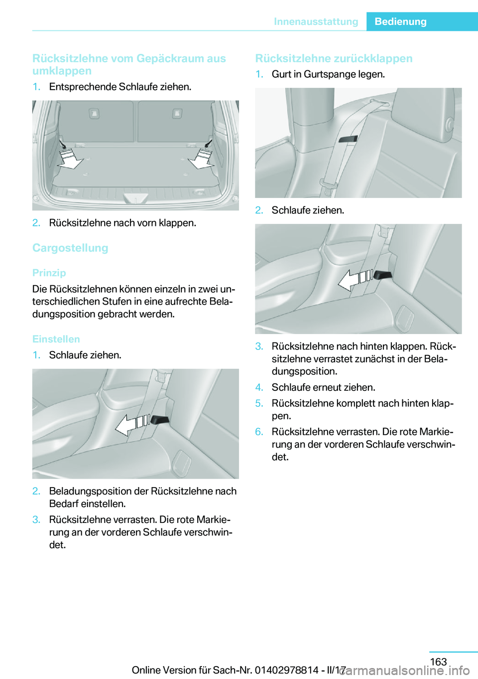BMW I3 2017  Betriebsanleitungen (in German) �R�