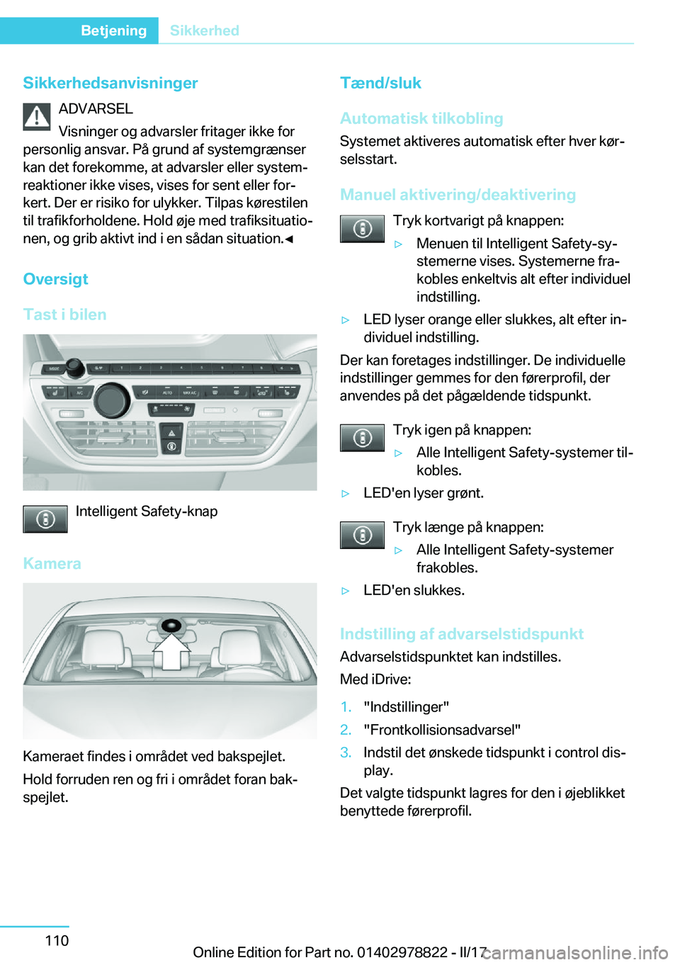 BMW I3 2017  InstruktionsbØger (in Danish) �S�i�k�k�e�r�h�e�d�s�a�n�v�i�s�n�i�n�g�e�r�A�D�V�A�R�S�E�L
�V�i�s�n�i�n�g�e�r� �o�g� �a�d�v�a�r�s�l�e�r� �f�r�i�t�a�g�e�r� �i�k�k�e� �f�o�r
�p�e�r�s�o�n�l�i�g� �a�n�s�v�a�r�.� �P�å� �g�r�u�n�d� �a�f�