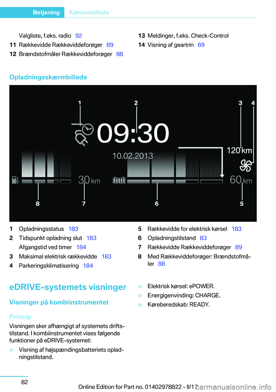 BMW I3 2017  InstruktionsbØger (in Danish) �V�a�l�g�l�i�s�t�e�,� �f�.�e�k�s�.� �r�a�d�i�o\_�9�2�1�1�R�æ�k�k�e�v�i�d�d�e� �R�æ�k�k�e�v�i�d�d�e�f�o�r�