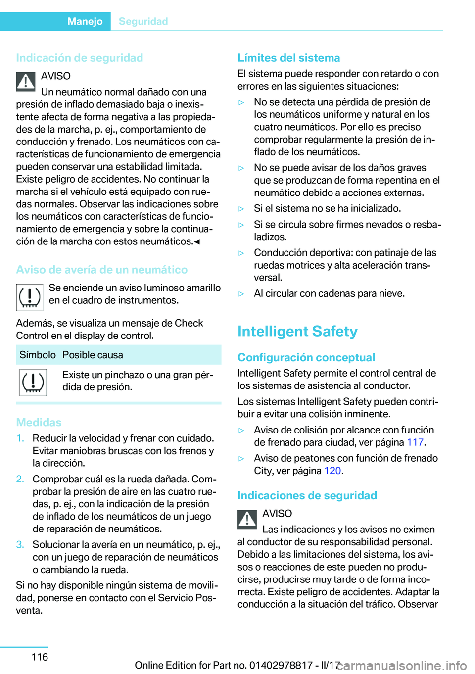 BMW I3 2017  Manuales de Empleo (in Spanish) �I�n�d�i�c�a�c�i�