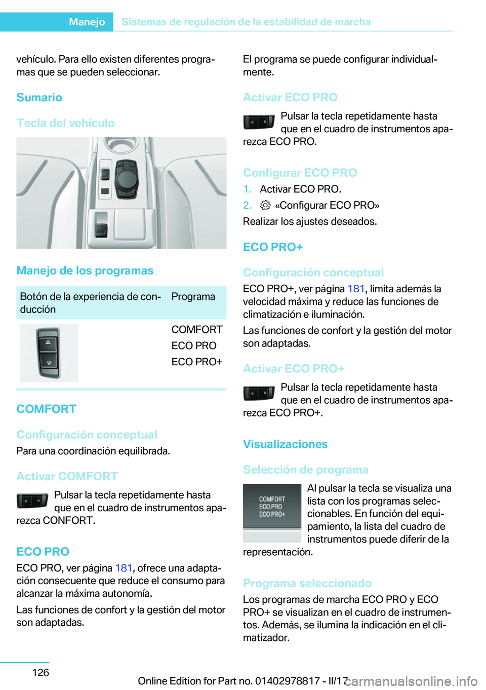 BMW I3 2017  Manuales de Empleo (in Spanish) �v�e�h�