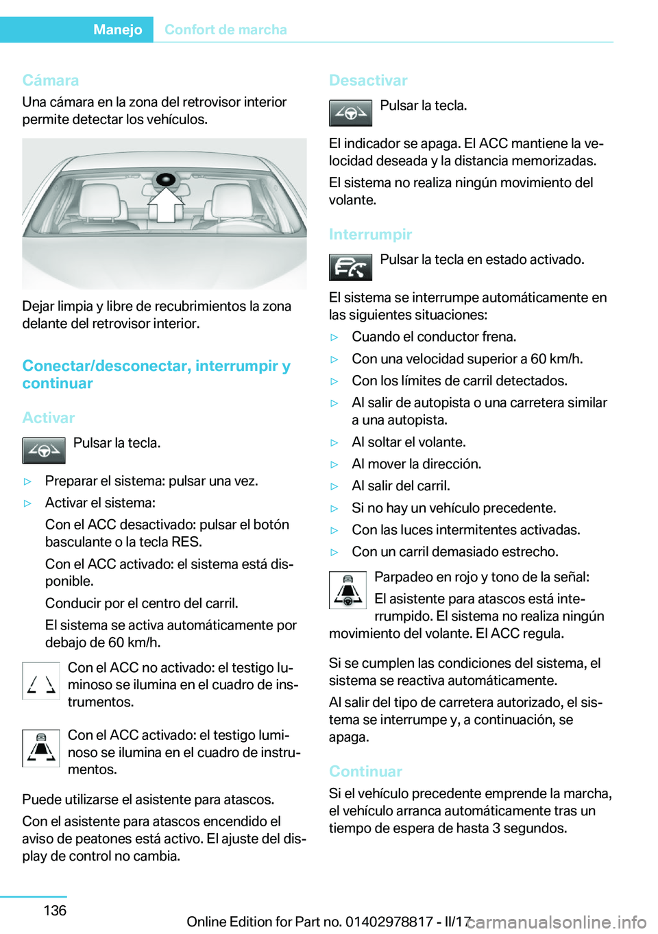 BMW I3 2017  Manuales de Empleo (in Spanish) �C�