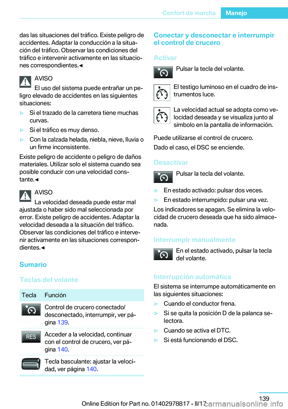 BMW I3 2017  Manuales de Empleo (in Spanish) �d�a�s� �l�a�s� �s�i�t�u�a�c�i�o�n�e�s� �d�e�l� �t�r�