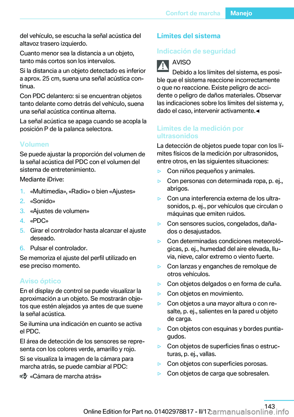 BMW I3 2017  Manuales de Empleo (in Spanish) �d�e�l� �v�e�h�