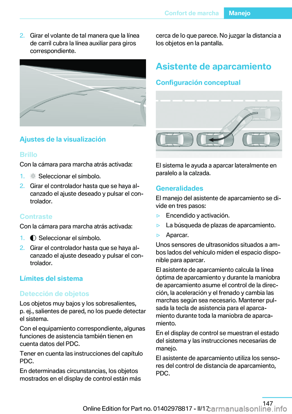 BMW I3 2017  Manuales de Empleo (in Spanish) �2�.�G�i�r�a�r� �e�l� �v�o�l�a�n�t�e� �d�e� �t�a�l� �m�a�n�e�r�a� �q�u�e� �l�a� �l�