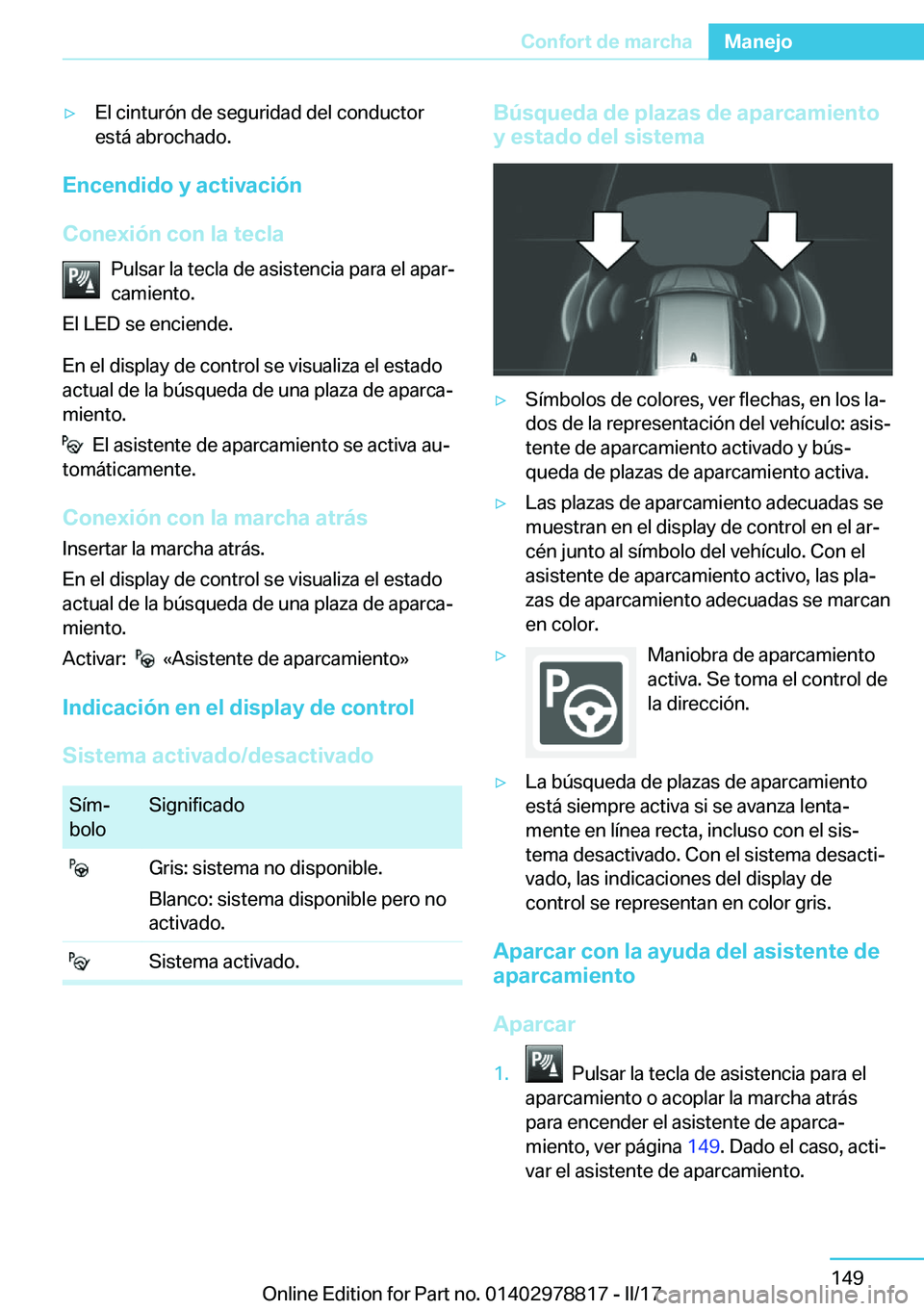 BMW I3 2017  Manuales de Empleo (in Spanish) y�E�l� �c�i�n�t�u�r�