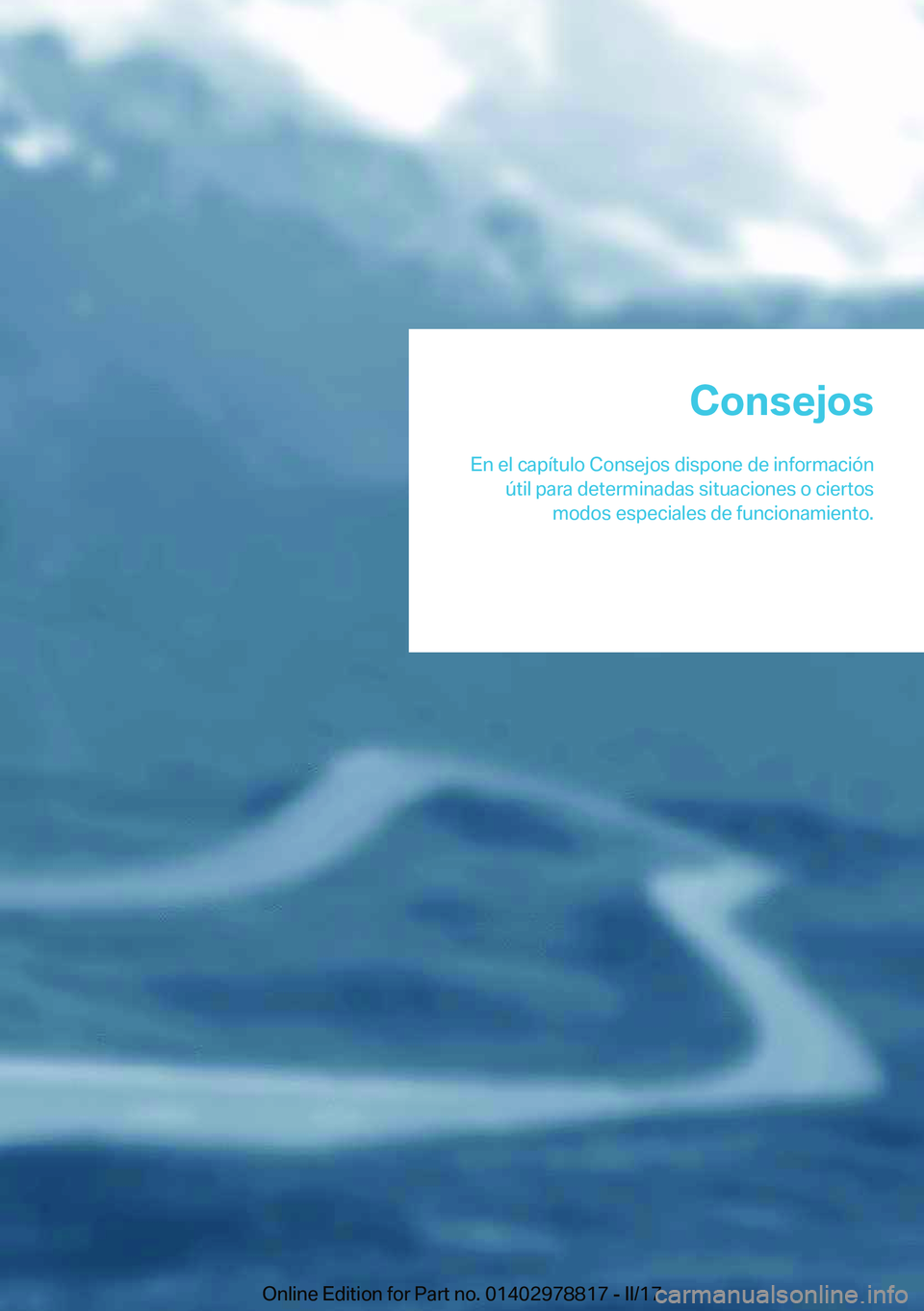BMW I3 2017  Manuales de Empleo (in Spanish) �C�o�n�s�e�j�o�s
�E�n� �e�l� �c�a�p�