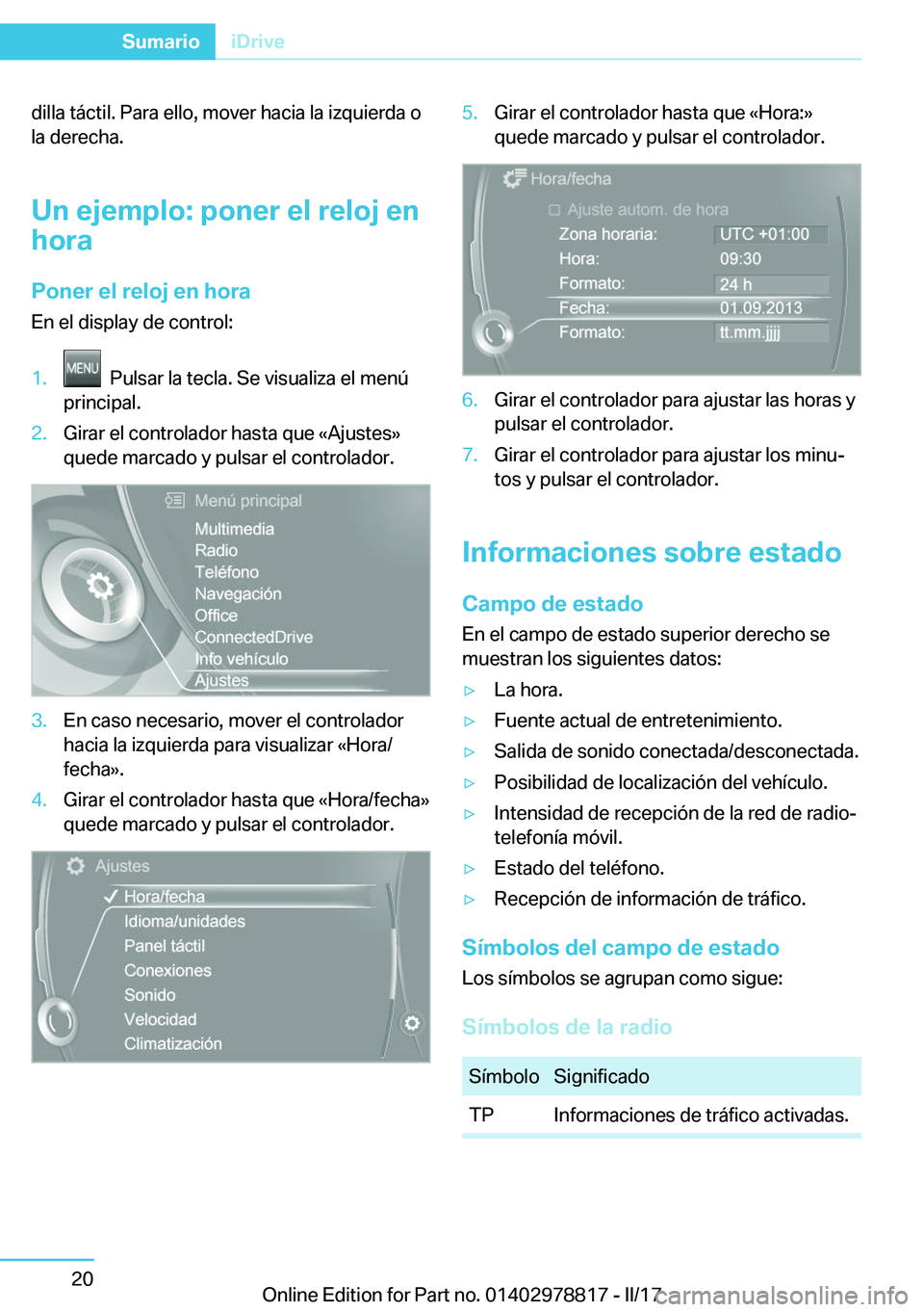 BMW I3 2017  Manuales de Empleo (in Spanish) �d�i�l�l�a� �t�