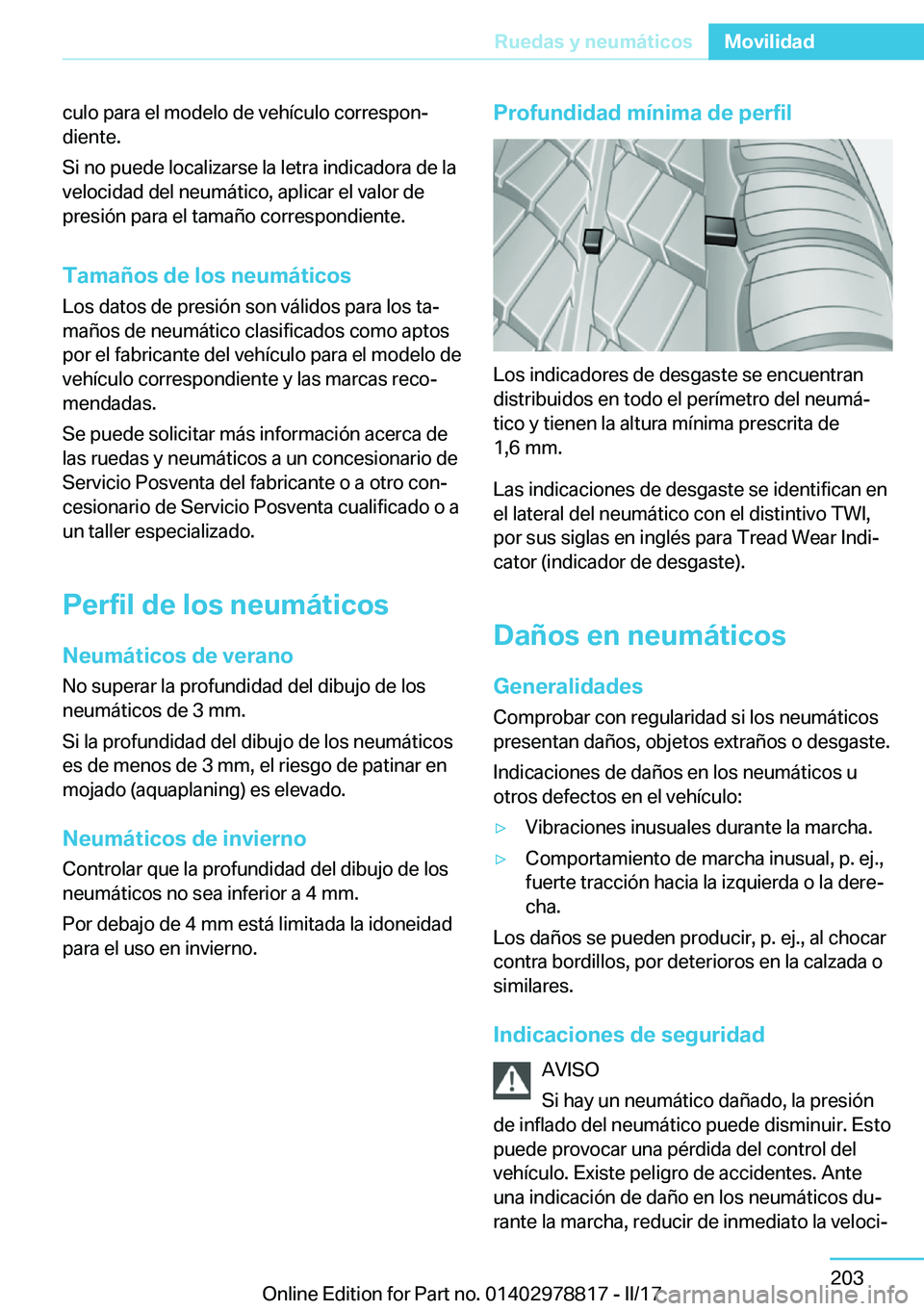 BMW I3 2017  Manuales de Empleo (in Spanish) �c�u�l�o� �p�a�r�a� �e�l� �m�o�d�e�l�o� �d�e� �v�e�h�