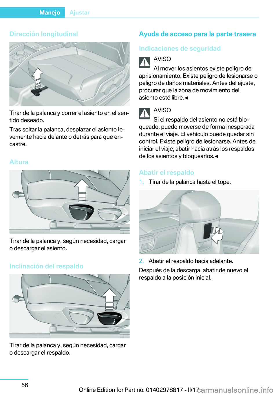 BMW I3 2017  Manuales de Empleo (in Spanish) �D�i�r�e�c�c�i�