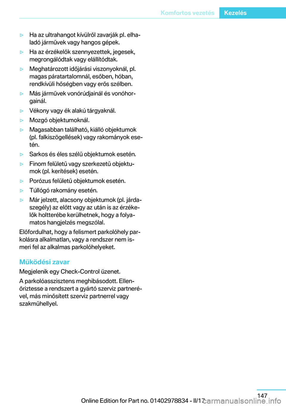 BMW I3 2017  Kezelési útmutató (in Hungarian) 'y�H�a� �a�z� �u�l�t�r�a�h�a�n�g�o�t� �k�