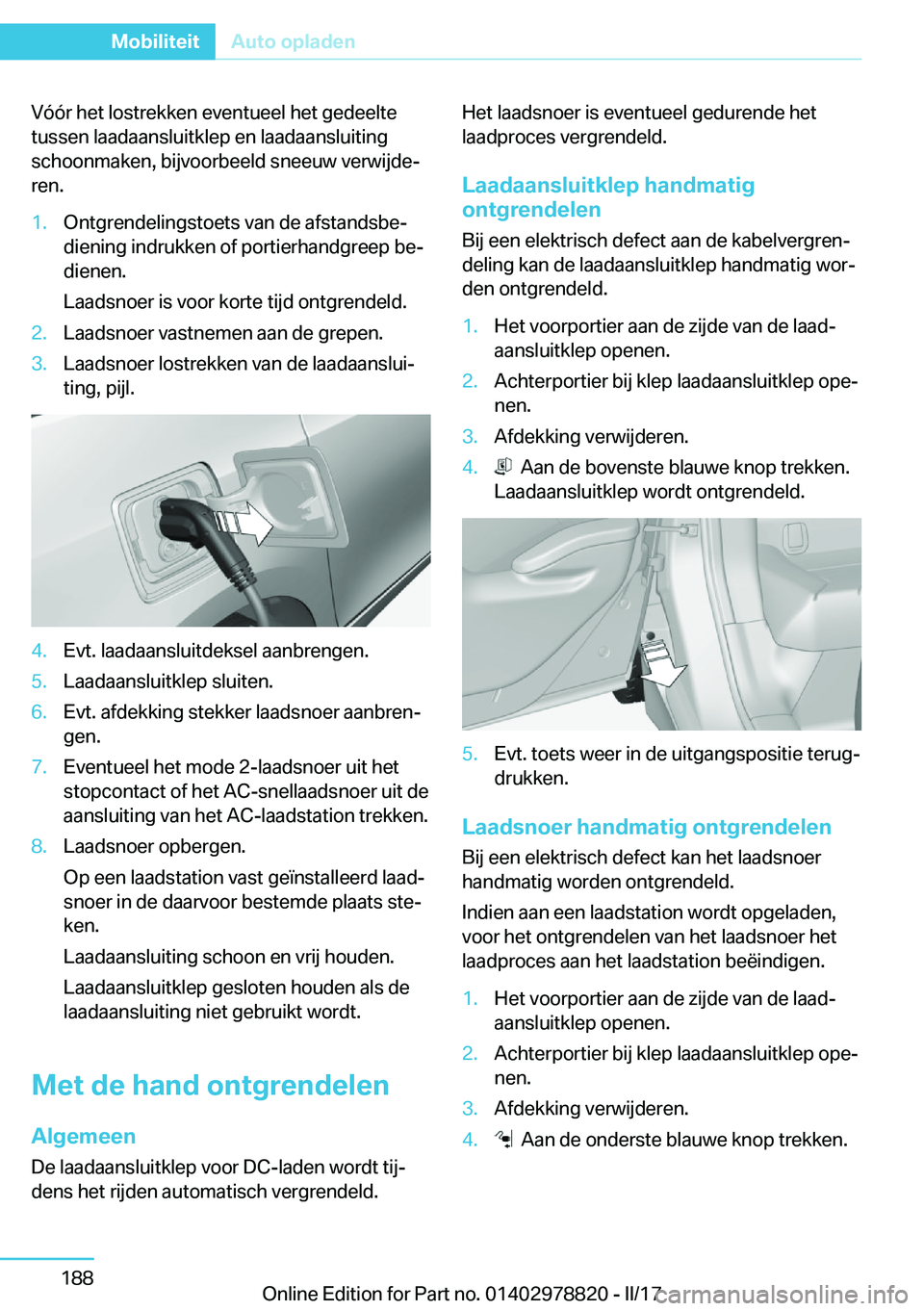 BMW I3 2017  Instructieboekjes (in Dutch) �V�