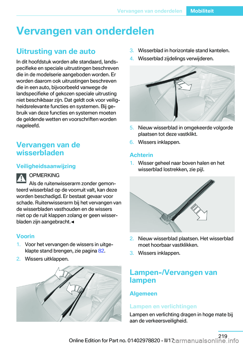 BMW I3 2017  Instructieboekjes (in Dutch) �V�e�r�v�a�n�g�e�n��v�a�n��o�n�d�e�r�d�e�l�e�n�U�i�t�r�u�s�t�i�n�g��v�a�n��d�e��a�u�t�o�I�n� �d�i�t� �h�o�o�f�d�s�t�u�k� �w�o�r�d�e�n� �a�l�l�e� �s�t�a�n�d�a�a�r�d�,� �l�a�n�d�sj
�p�e�c�i�f�i�e�
