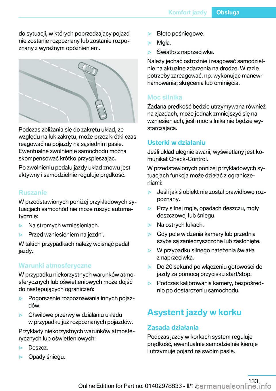 BMW I3 2017  Instrukcja obsługi (in Polish) �d�o� �s�y�t�u�a�c�j�i�,� �w� �k�t�