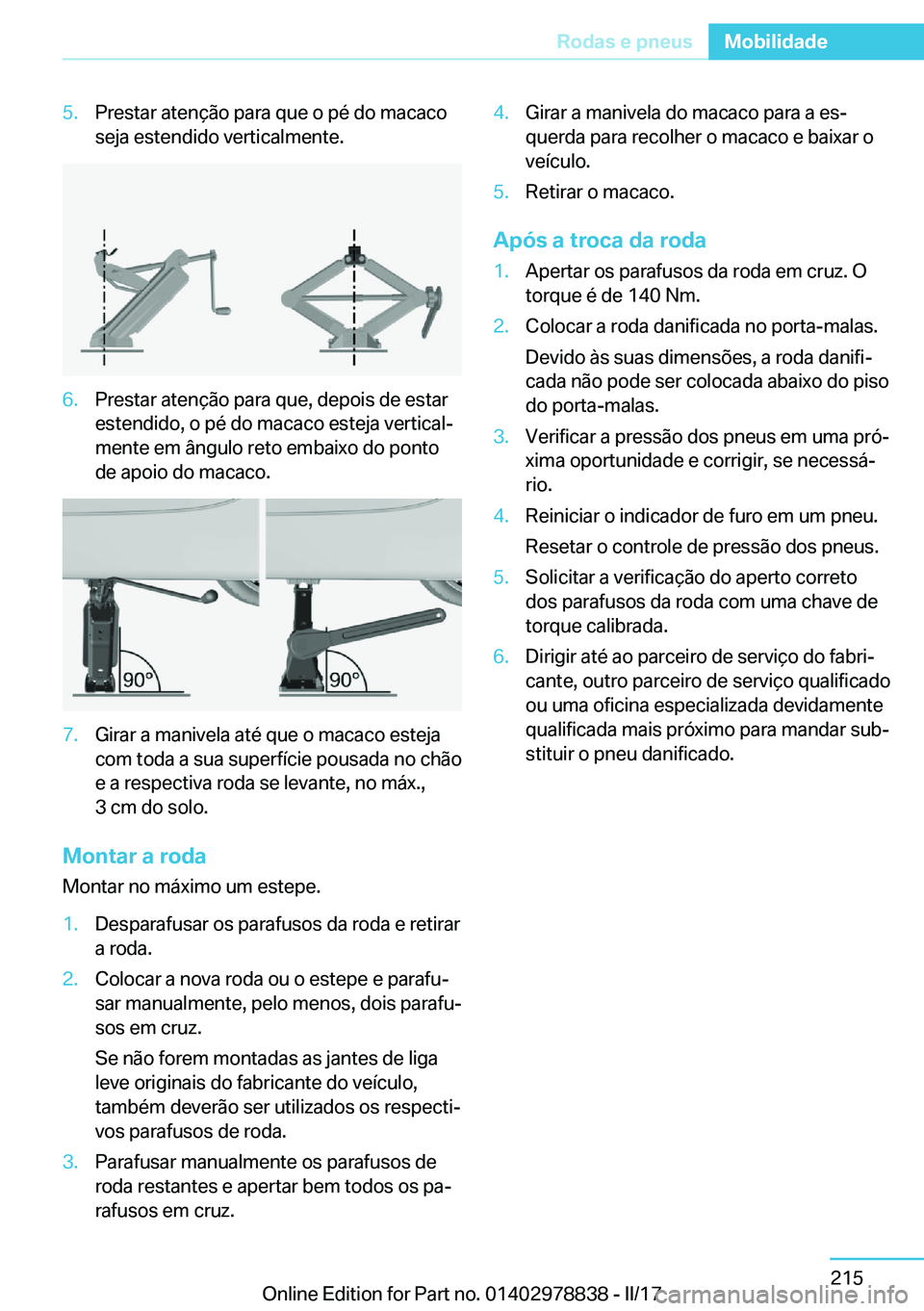 BMW I3 2017  Manual do condutor (in Portuguese) �5�.�P�r�e�s�t�a�r� �a�t�e�n�