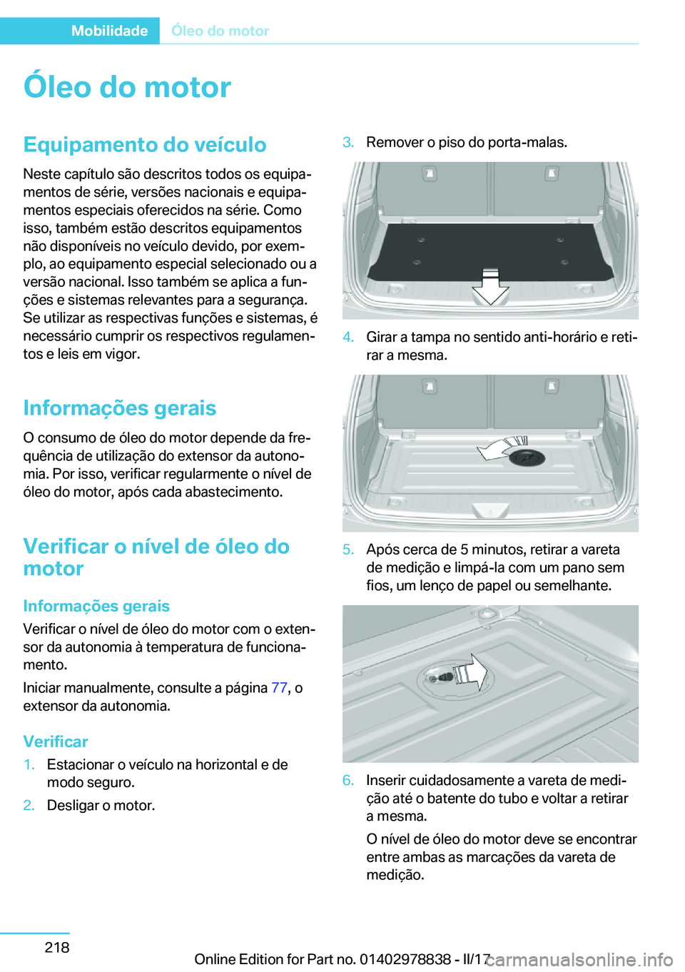 BMW I3 2017  Manual do condutor (in Portuguese) �