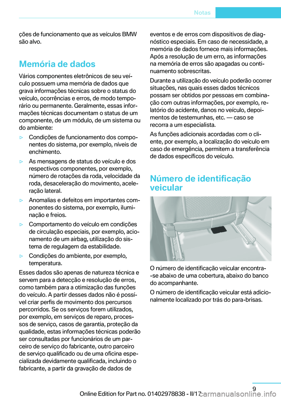 BMW I3 2017  Manual do condutor (in Portuguese) �