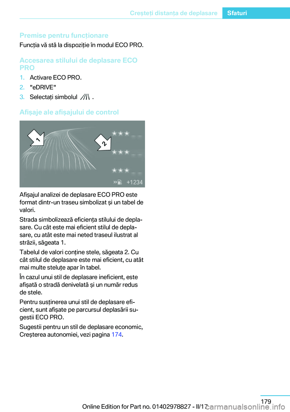BMW I3 2017  Ghiduri De Utilizare (in Romanian) �P�r�e�m�i�s�e��p�e�n�t�r�u��f�u�n�c�i�o�n�a�r�e
�F�u�n�c *�i�a� �v�