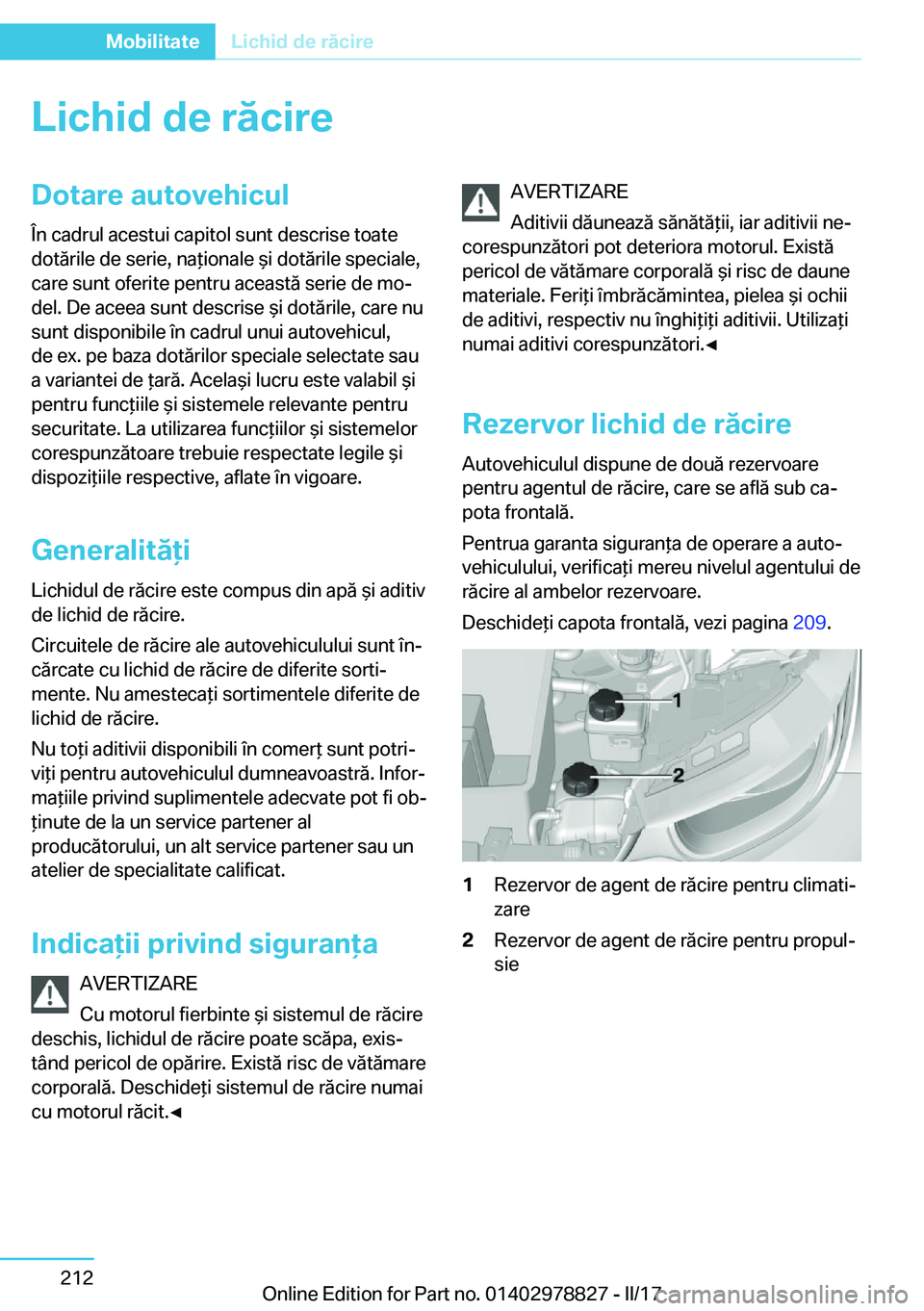 BMW I3 2017  Ghiduri De Utilizare (in Romanian) �L�i�c�h�i�d��d�e��r�