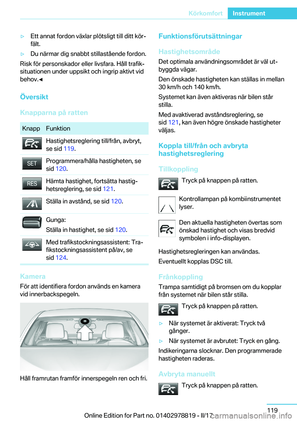 BMW I3 2017  InstruktionsbÖcker (in Swedish) 'y�E�t�t� �a�n�n�a�t� �f�o�r�d�o�n� �v�ä�x�l�a�r� �p�l�