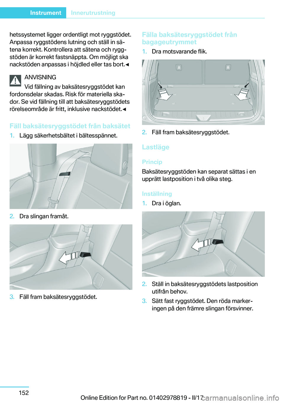 BMW I3 2017  InstruktionsbÖcker (in Swedish) �h�e�t�s�s�y�s�t�e�m�e�t� �l�i�g�g�e�r� �o�r�d�e�n�t�l�i�g�t� �m�o�t� �r�y�g�g�s�t�