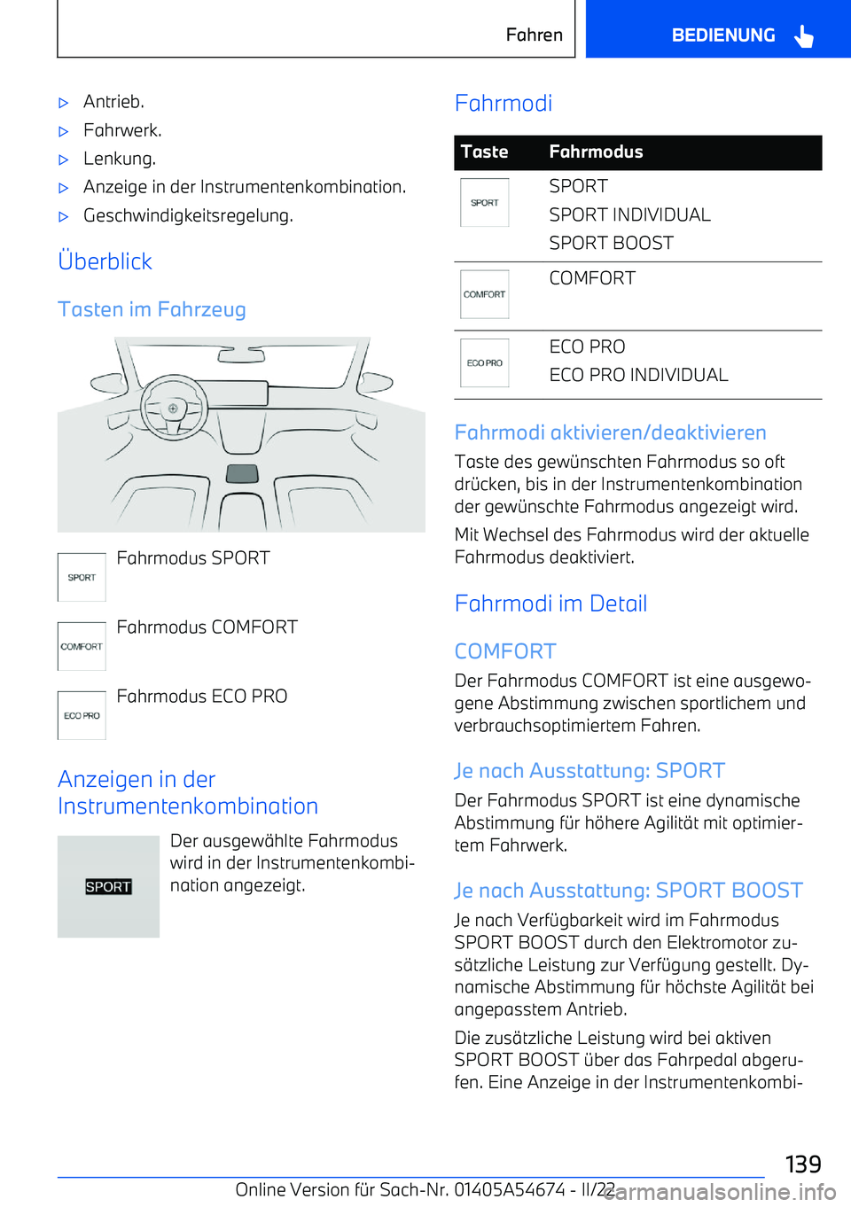 BMW I4 2022  Betriebsanleitungen (in German) 