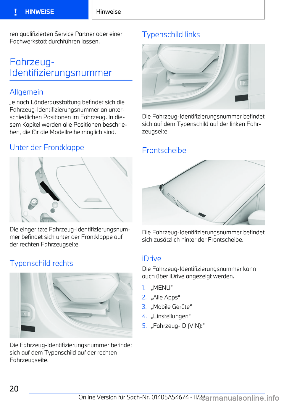 BMW I4 2022  Betriebsanleitungen (in German) ren qualifizierten Service Partner oder einer
Fachwerkstatt durchf