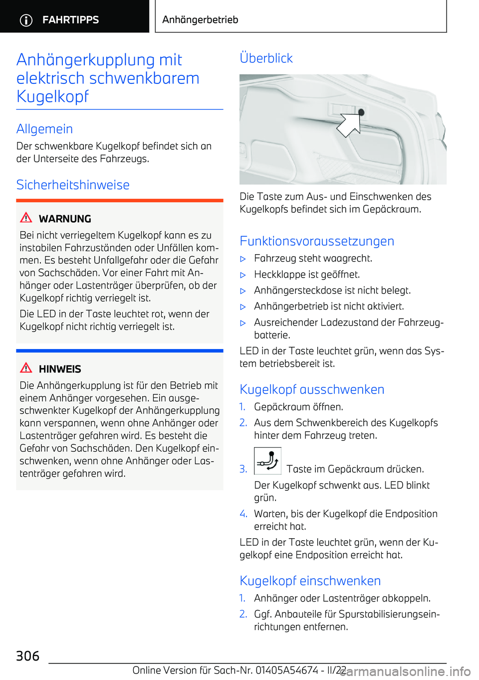 BMW I4 2022  Betriebsanleitungen (in German) Anh
