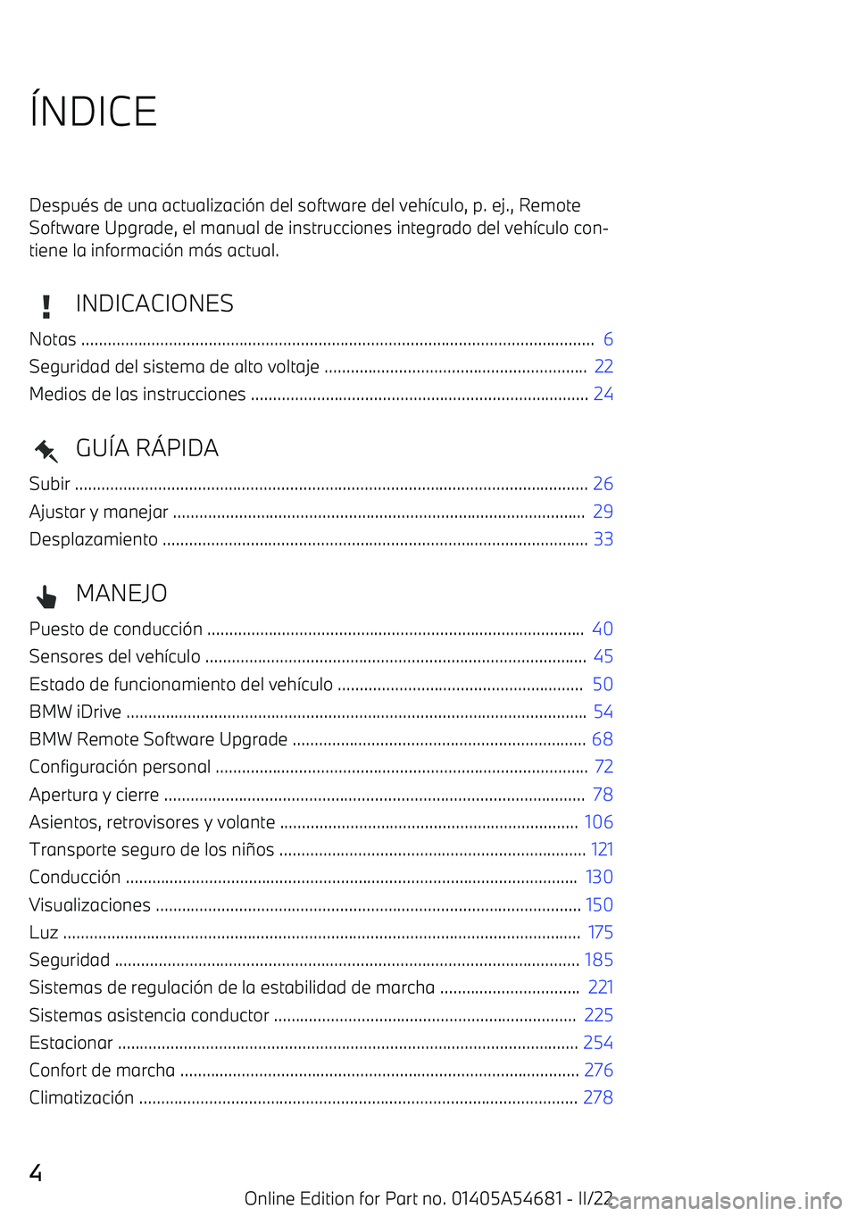 BMW I4 2022 Manuales de Empleo (in Spanish) BMW I4 2022 Manuales de Empleo (in Spanish)