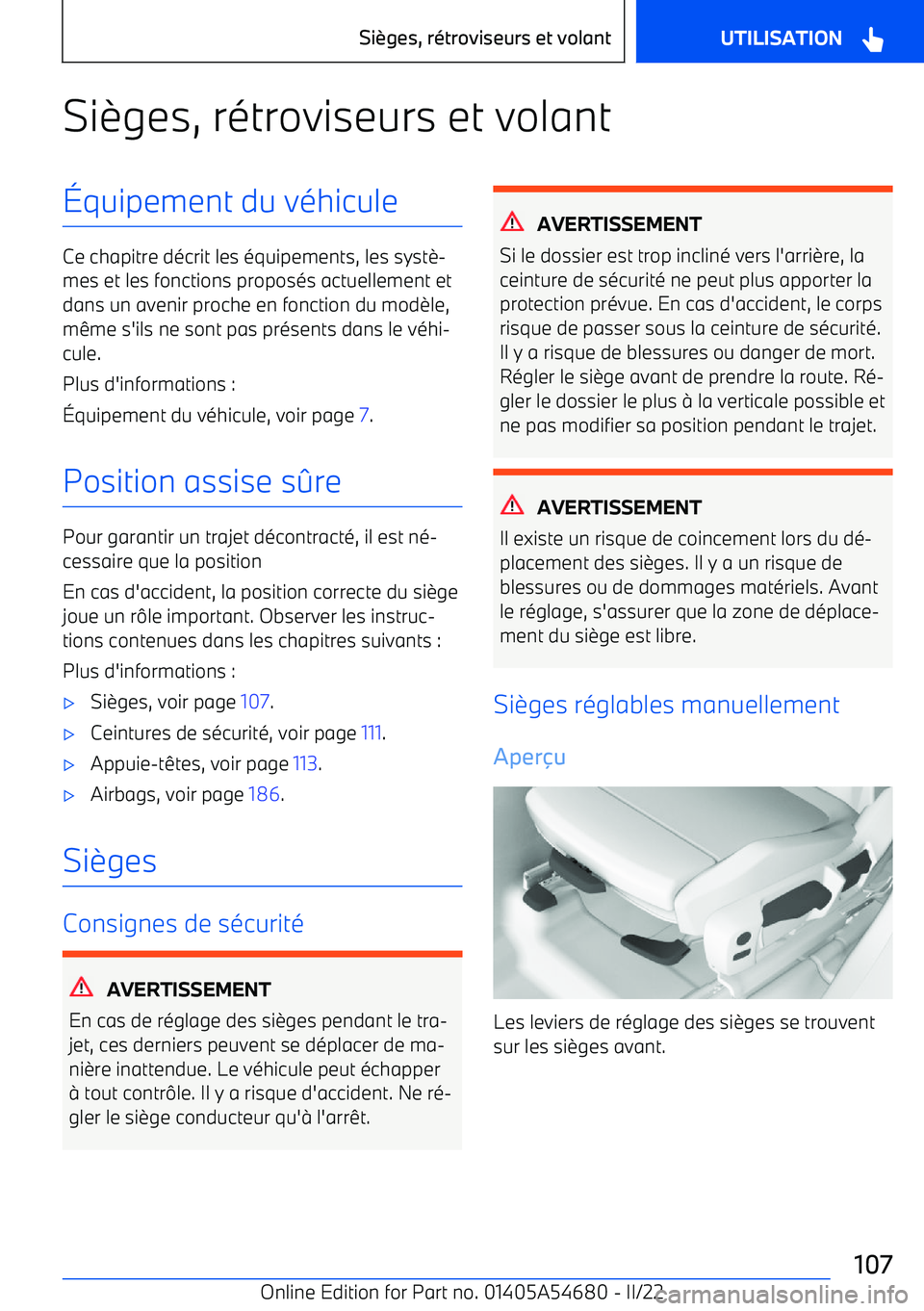BMW I4 2022 Notices Demploi (in French) Si BMW I4 2022 Notices Demploi (in French) Si