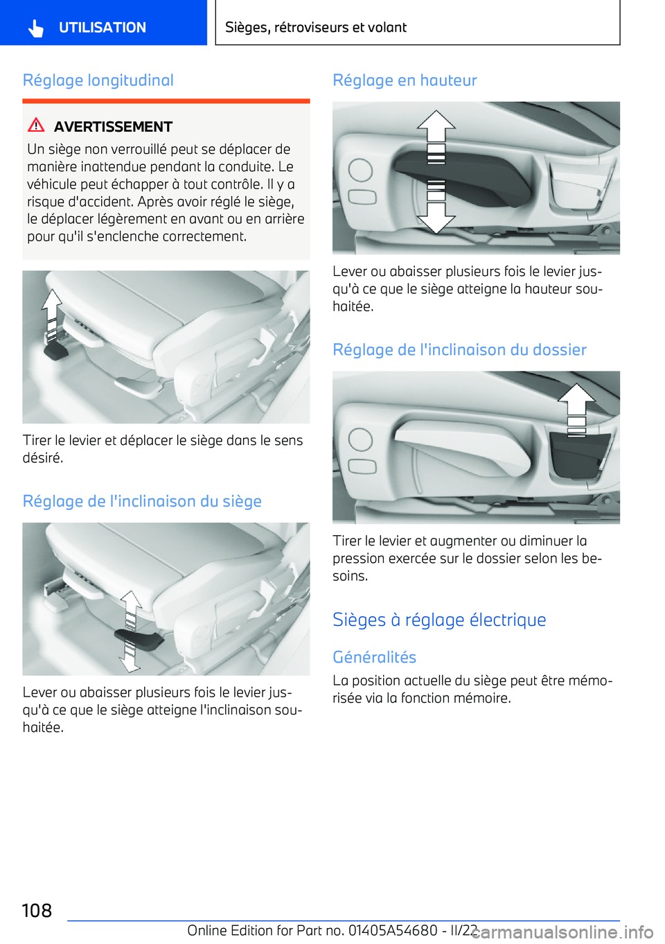 BMW I4 2022 Notices Demploi (in French) R BMW I4 2022 Notices Demploi (in French) R