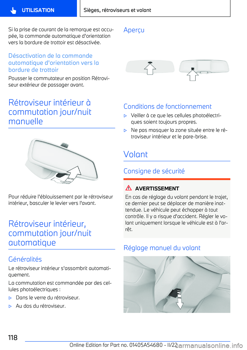 BMW I4 2022 Notices Demploi (in French) Si la prise de courant de la remorque est occu BMW I4 2022 Notices Demploi (in French) Si la prise de courant de la remorque est occu