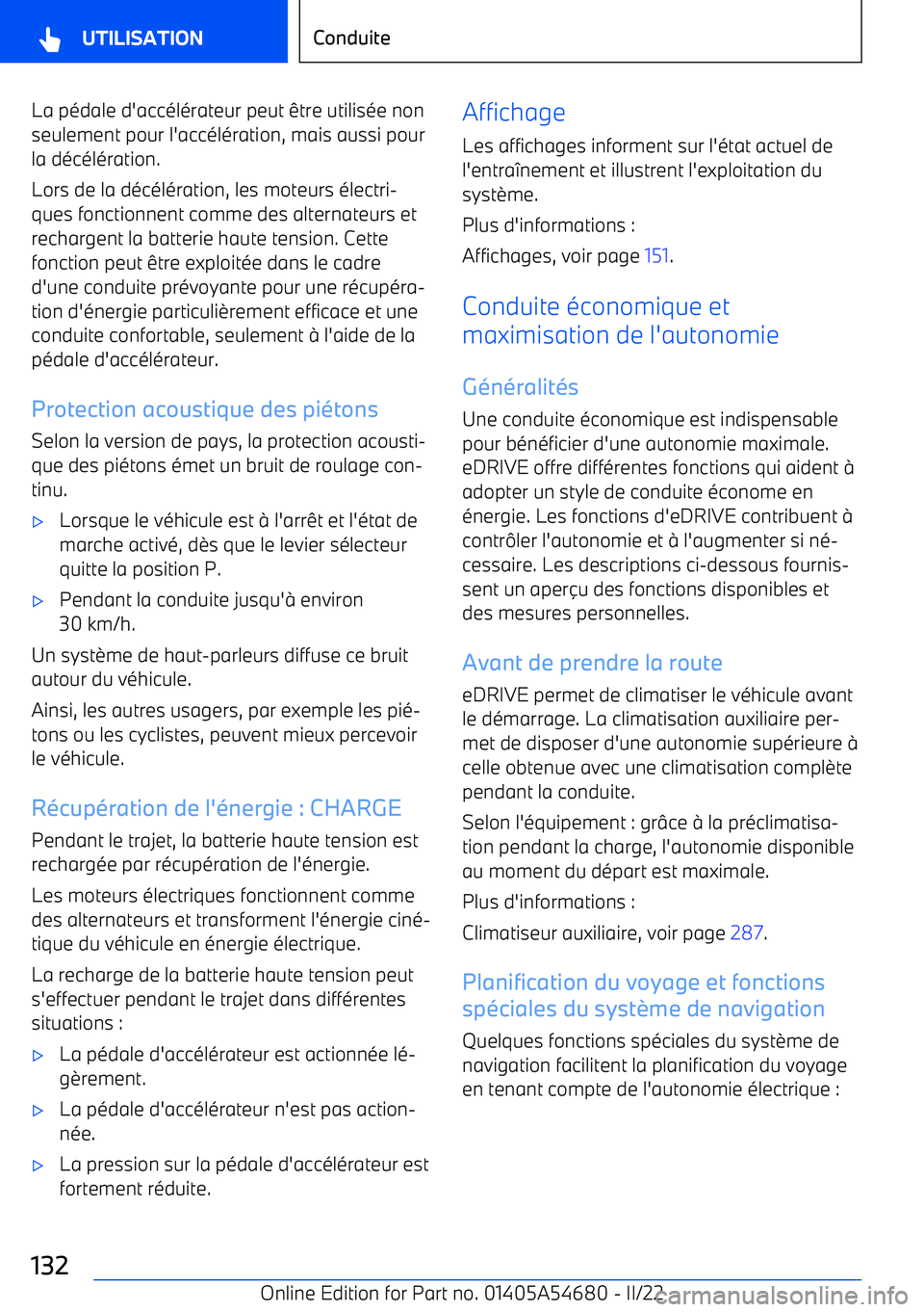 BMW I4 2022  Notices Demploi (in French) La p