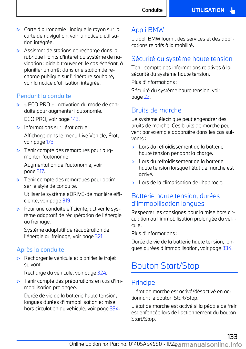 BMW I4 2022  Notices Demploi (in French) 