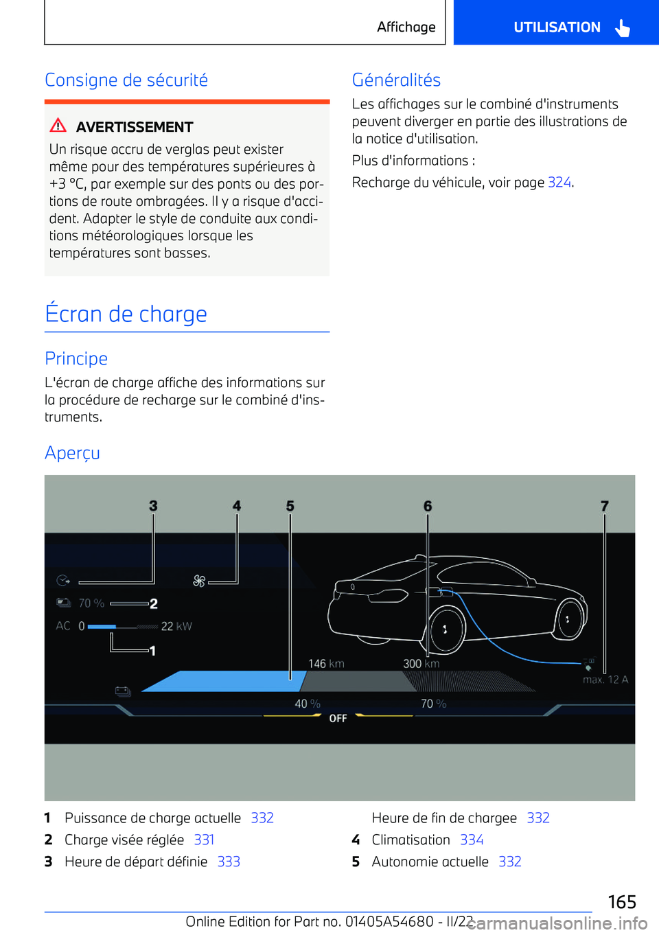 BMW I4 2022  Notices Demploi (in French) Consigne de s