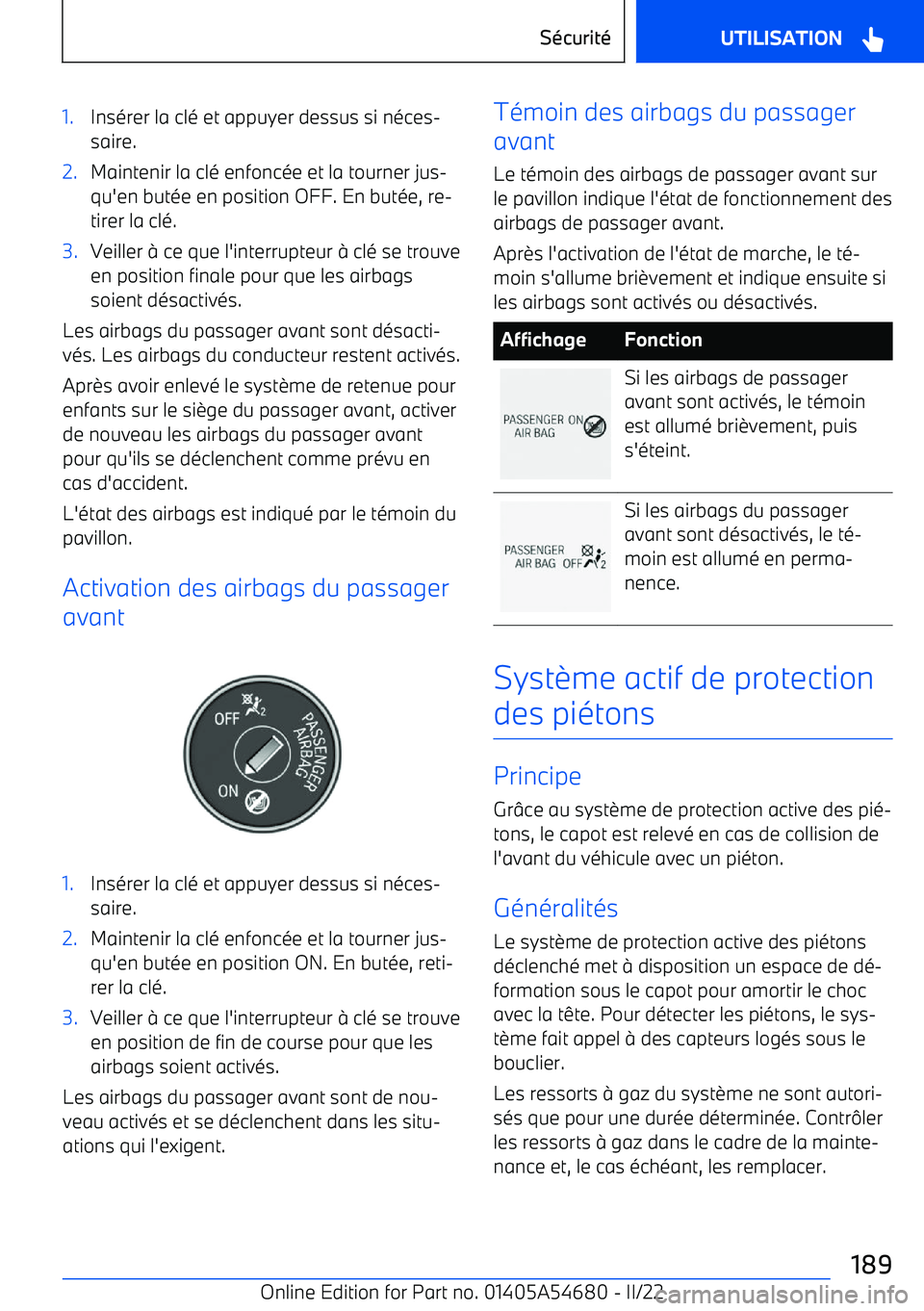 BMW I4 2022 Notices Demploi (in French) 1.Ins BMW I4 2022 Notices Demploi (in French) 1.Ins