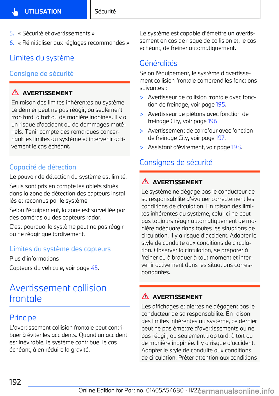 BMW I4 2022 Notices Demploi (in French) 5. BMW I4 2022 Notices Demploi (in French) 5.