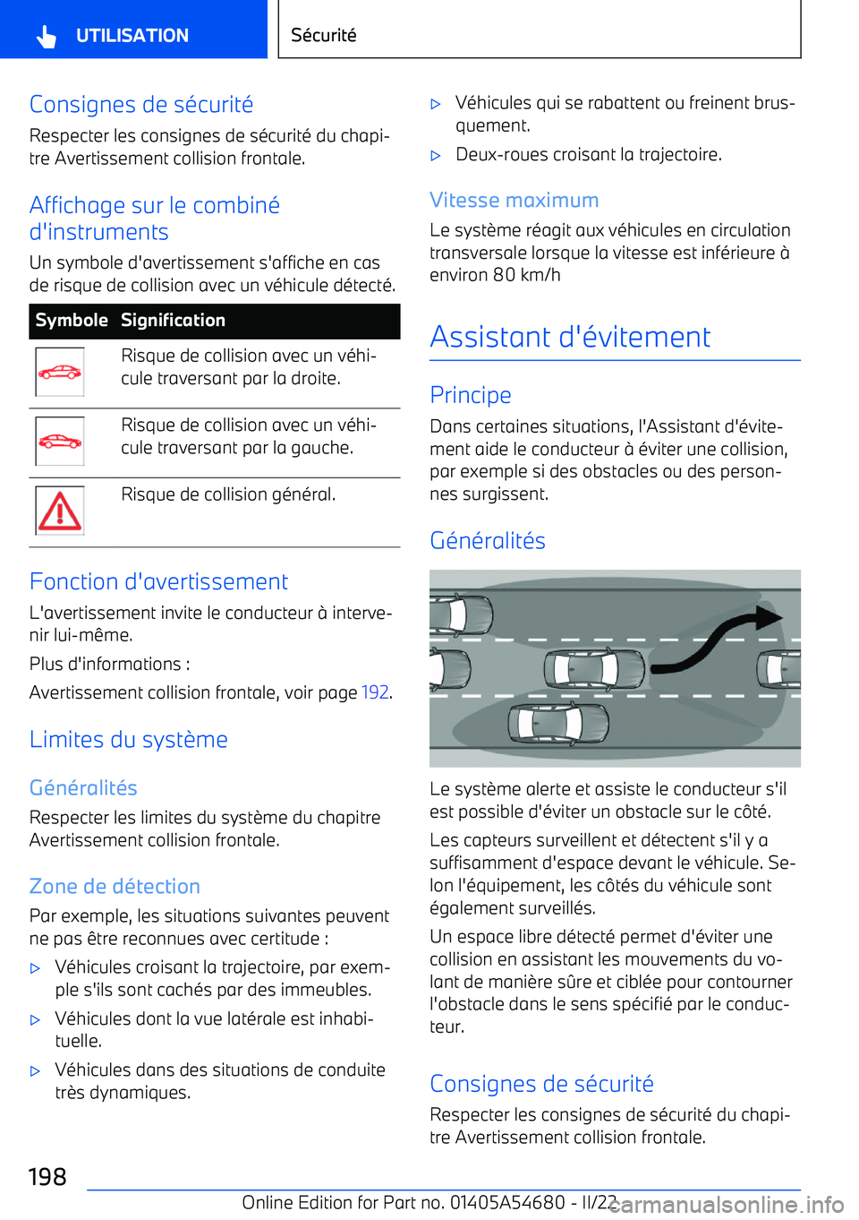 BMW I4 2022 Notices Demploi (in French) Consignes de s BMW I4 2022 Notices Demploi (in French) Consignes de s