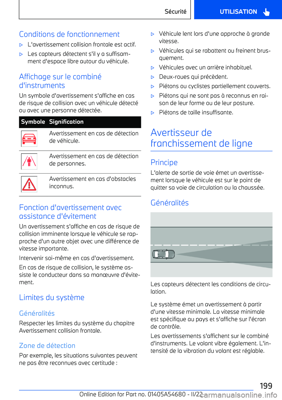 BMW I4 2022 Notices Demploi (in French) Conditions de fonctionnement BMW I4 2022 Notices Demploi (in French) Conditions de fonctionnement